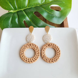 Lana Earrings - Dark Rattan // Resort, Jewelry