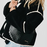 Westlyn Woven Bum Bag: Black