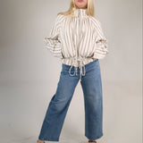 Devon Balloon Striped Jacket