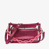 Jessica Stadium Clear Crossbody Bag – Chain Strap