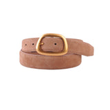 Suede Belt with Organic Buckle