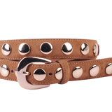 Suede Studded Belt