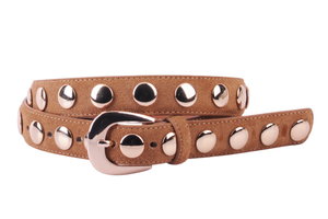 Suede Studded Belt