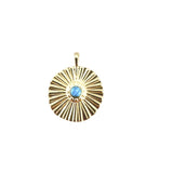Turquoise Coin Charm