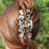Catherine Hair Claw - Ivory & Slate // Clip
