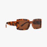 BREEZE AMBER Polarized Rectangle Square Fashion Sunglasses
