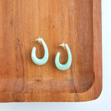 Julie Hoops - Sage // Spring, Summer Jewelry, Earrings