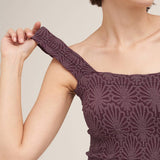 Deep Sea Blue Lace Textured Top