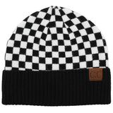 C.C Checkered Beanie: Pink
