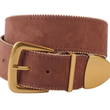 Zipper Lined Suede Belt