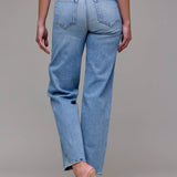 Vintage Wash Stretch Mid Rise Classic Straight