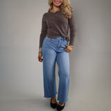 Fitted women’s thermal shirt styled under jackets and cardigans for cooler weather