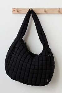 Quilted Carryall Bag: Black