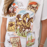 Vintage Western Postage Stamps White T-Shirt