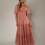 Eliora Maxi Dress for women featuring flowing maxi-length silhouette, lightweight fabric, flattering fit, elegant dress for weddings, showers, and special occasions