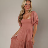 Elegant maxi dress for women featuring flattering silhouette, full-length design, lightweight fabric, perfect for bridal showers, baby showers, and summer events