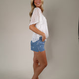 Carrie Floral Cutoffs