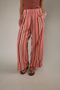 Days End Linen Stripe Pant