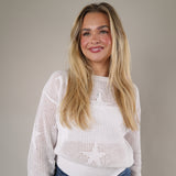 Chic neutral sweater from Z Supply featuring a soft open-knit construction, ribbed cuffs, and an easy relaxed style perfect for layering.