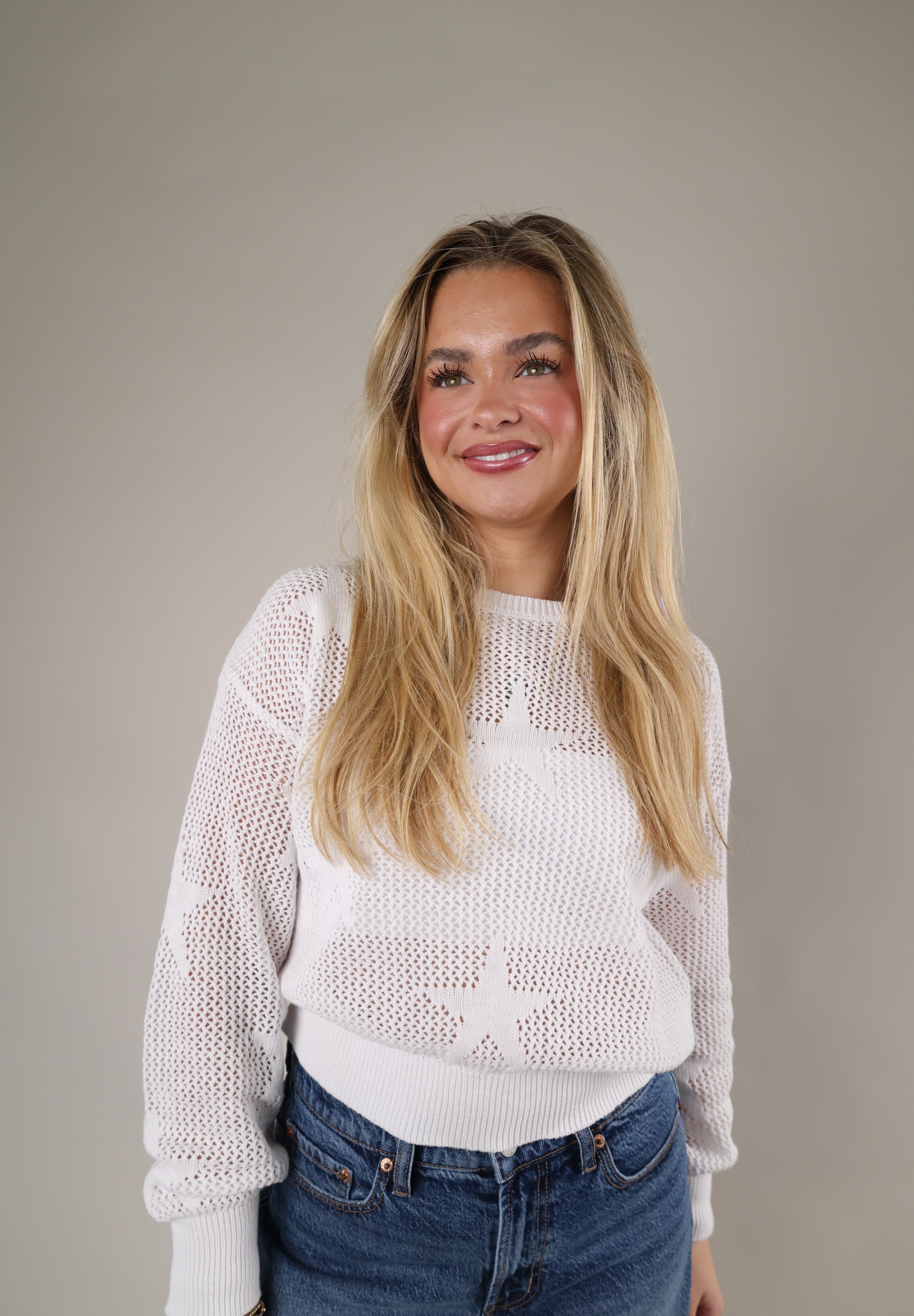 Chic neutral sweater from Z Supply featuring a soft open-knit construction, ribbed cuffs, and an easy relaxed style perfect for layering.