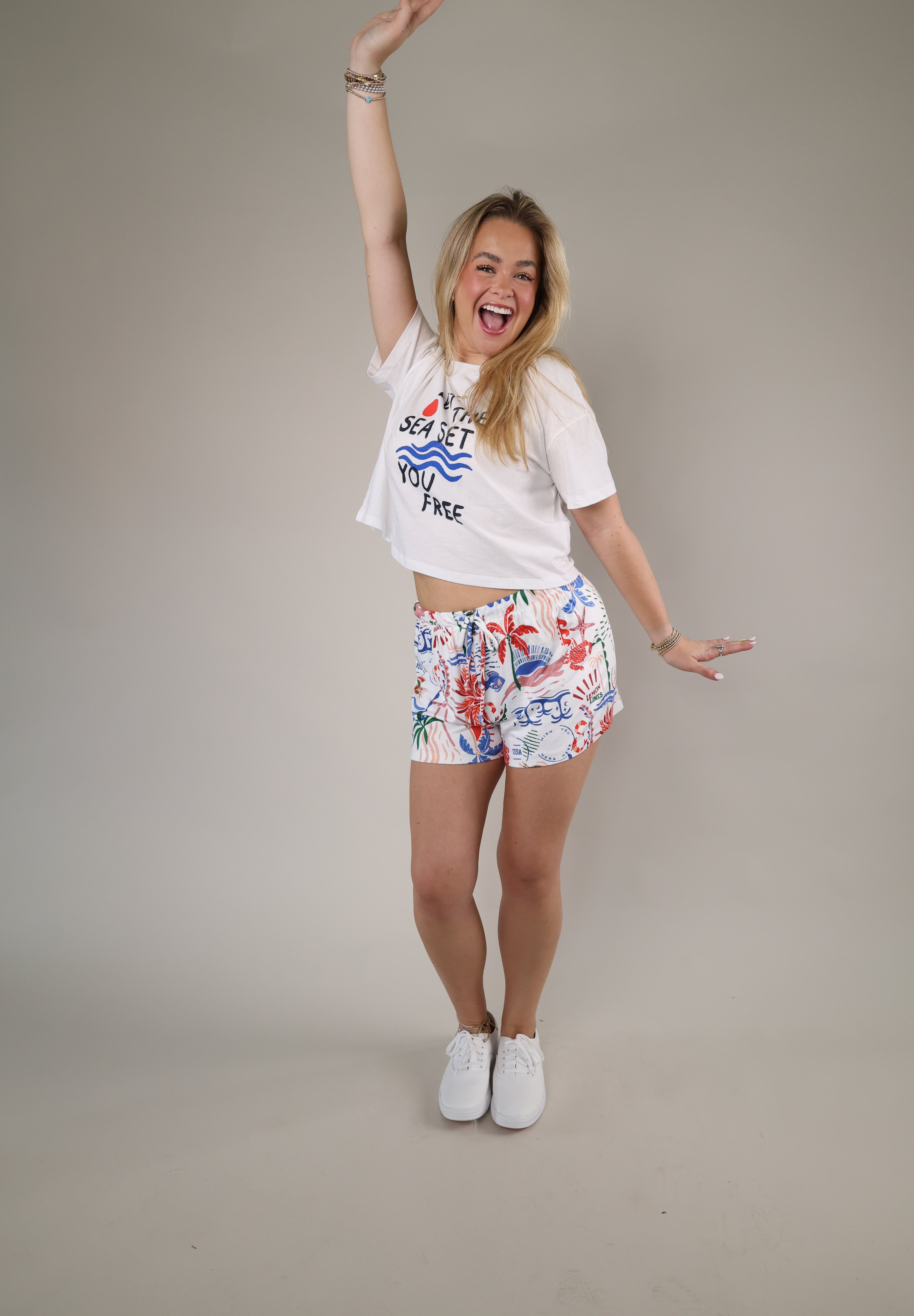 White Z Supply Vintage Sea Tee showcasing a coastal-inspired design with ocean wave graphics and a relaxed everyday silhouette.