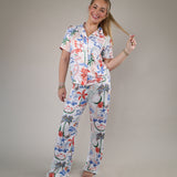 Lightweight lounge pants by Z Supply with a playful beach-themed pattern, soft fabric, and comfortable relaxed silhouette.