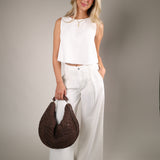 Chic monochromatic summer trousers with pleated detailing and flowy wide leg design styled with the matching Rue Pop Over Top