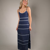 Coastal inspired striped maxi dress from Shear Boutique featuring a breezy relaxed fit and effortless warm weather styling
