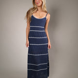 Shear Boutique Z Supply Catamaran Striped Maxi Dress featuring twilight blue stripes and a relaxed silhouette for effortless summer style
