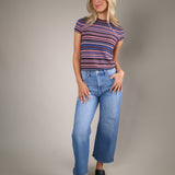 Trendy bowed leg ankle jeans from Shear Boutique with a flattering high waist and effortless off duty summer vibe