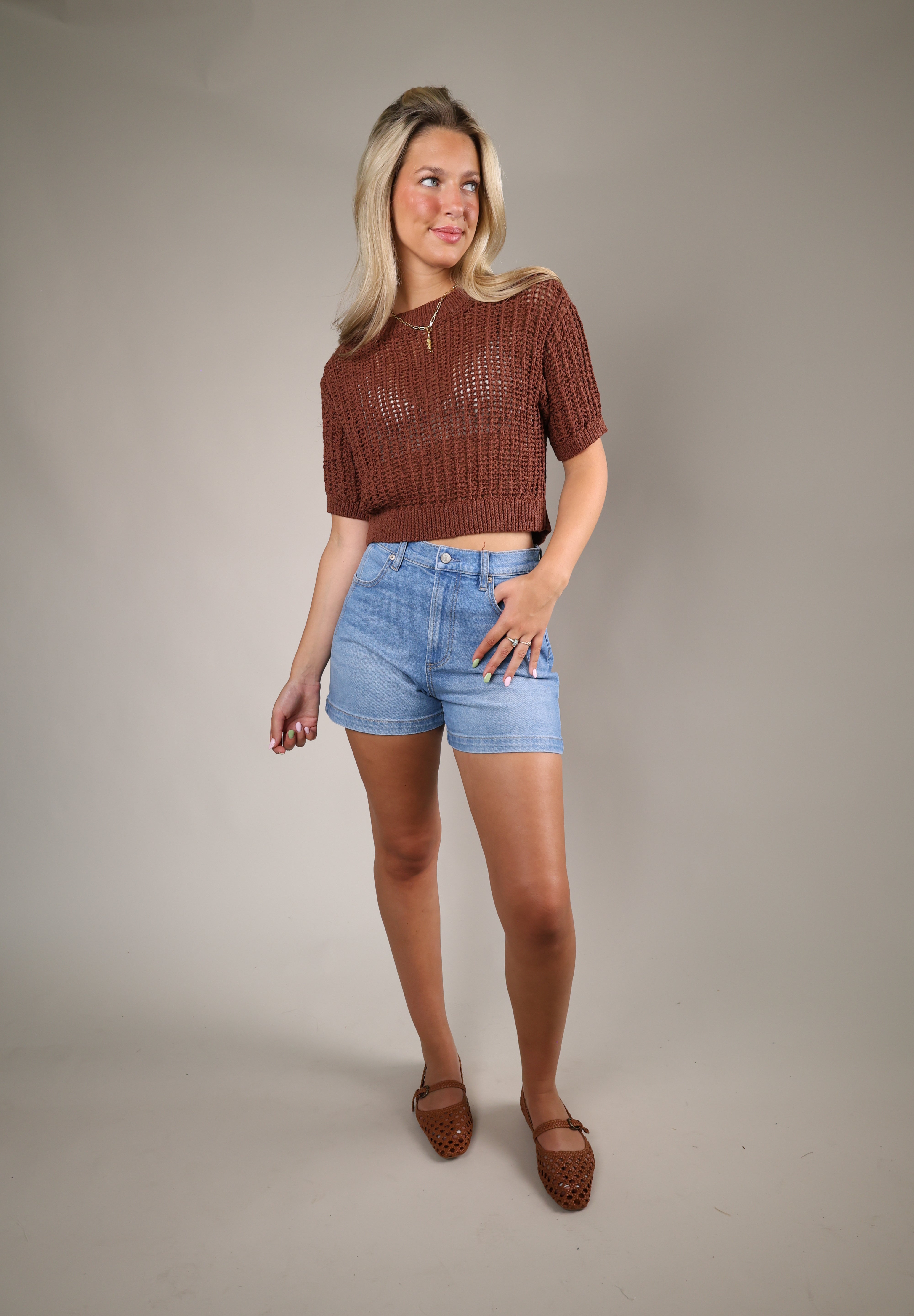 Greata Sweater in Sorrell, a versatile women’s knit top perfect for layering and effortless everyday wardrobe styling