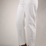 White boyfriend jeans relaxed fit mid rise with cuffed hem women’s denim