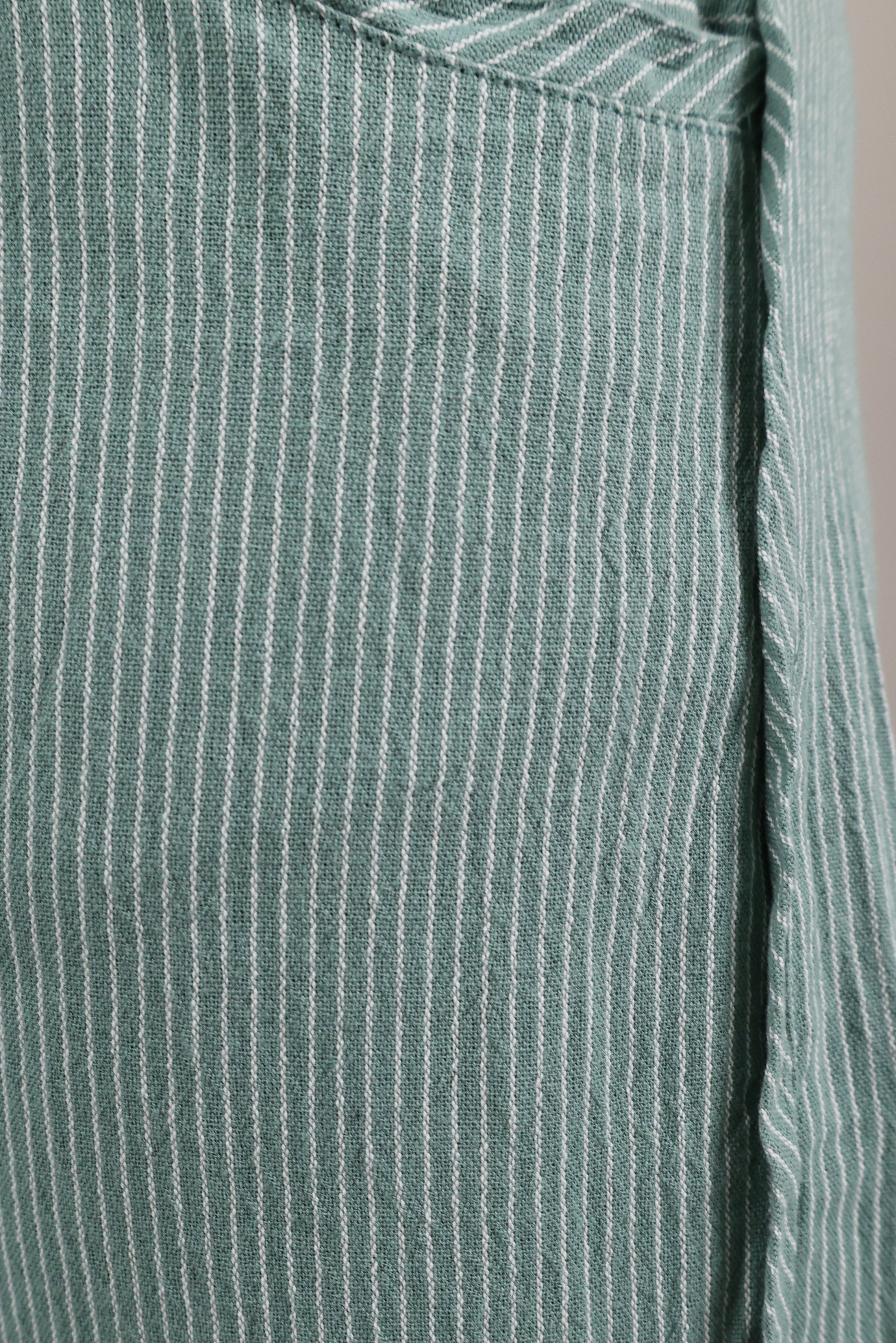 Something Good blue striped pants relaxed fit barrel leg cotton pull-on style