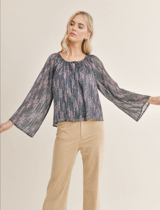 Fireworks Peasant Top