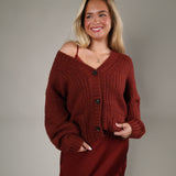 Women’s Velvet Rouge oversized cardigan available at Shear Boutique in Olney, Maryland