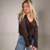 Amara Polka Dot Mesh Top