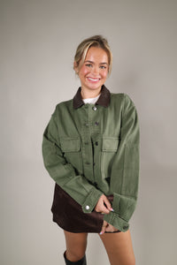 Rey Cropped Chore Jacket