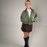 Perri Suede Mini Skirt