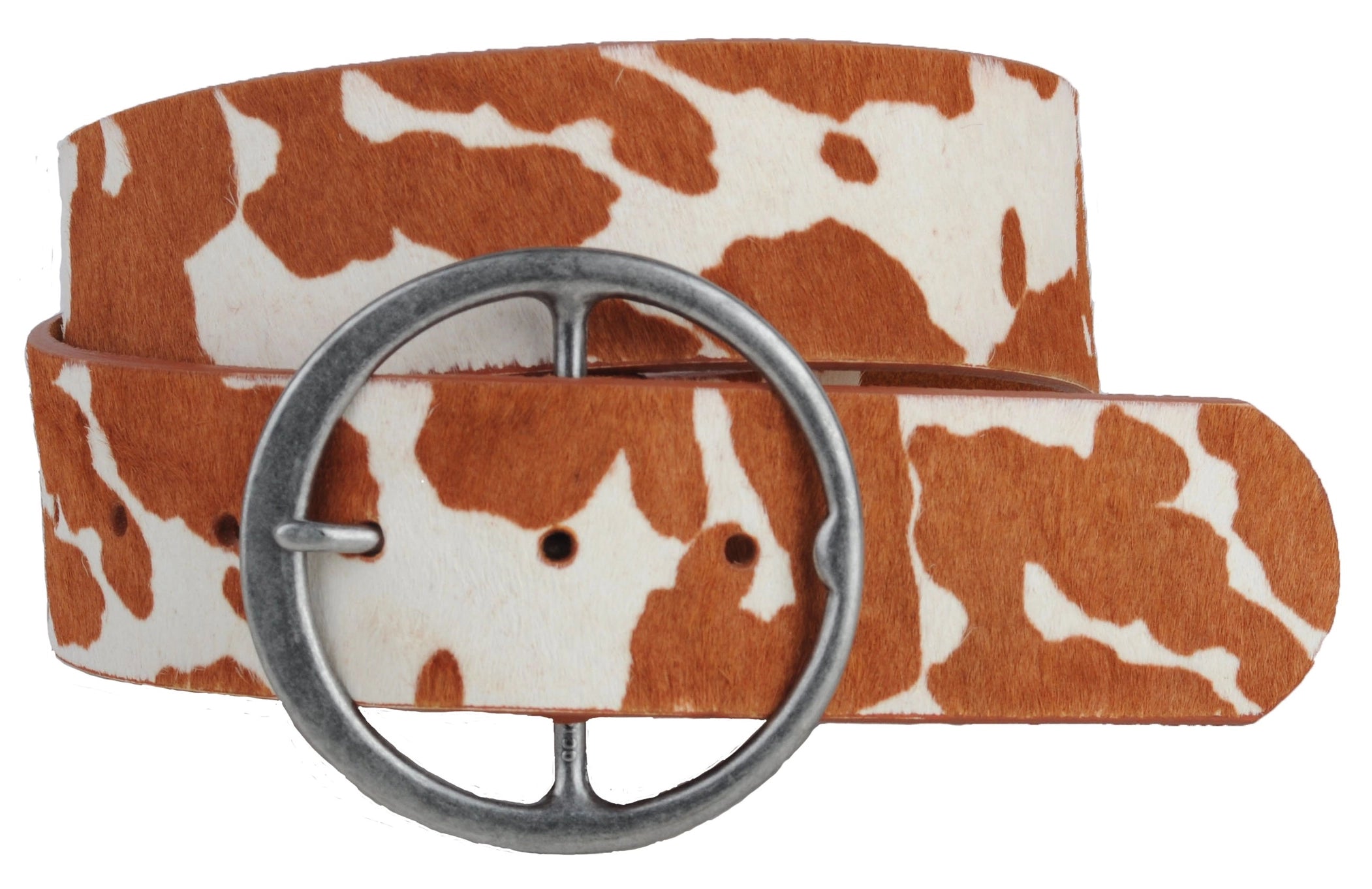 Tan Cow Print Belt